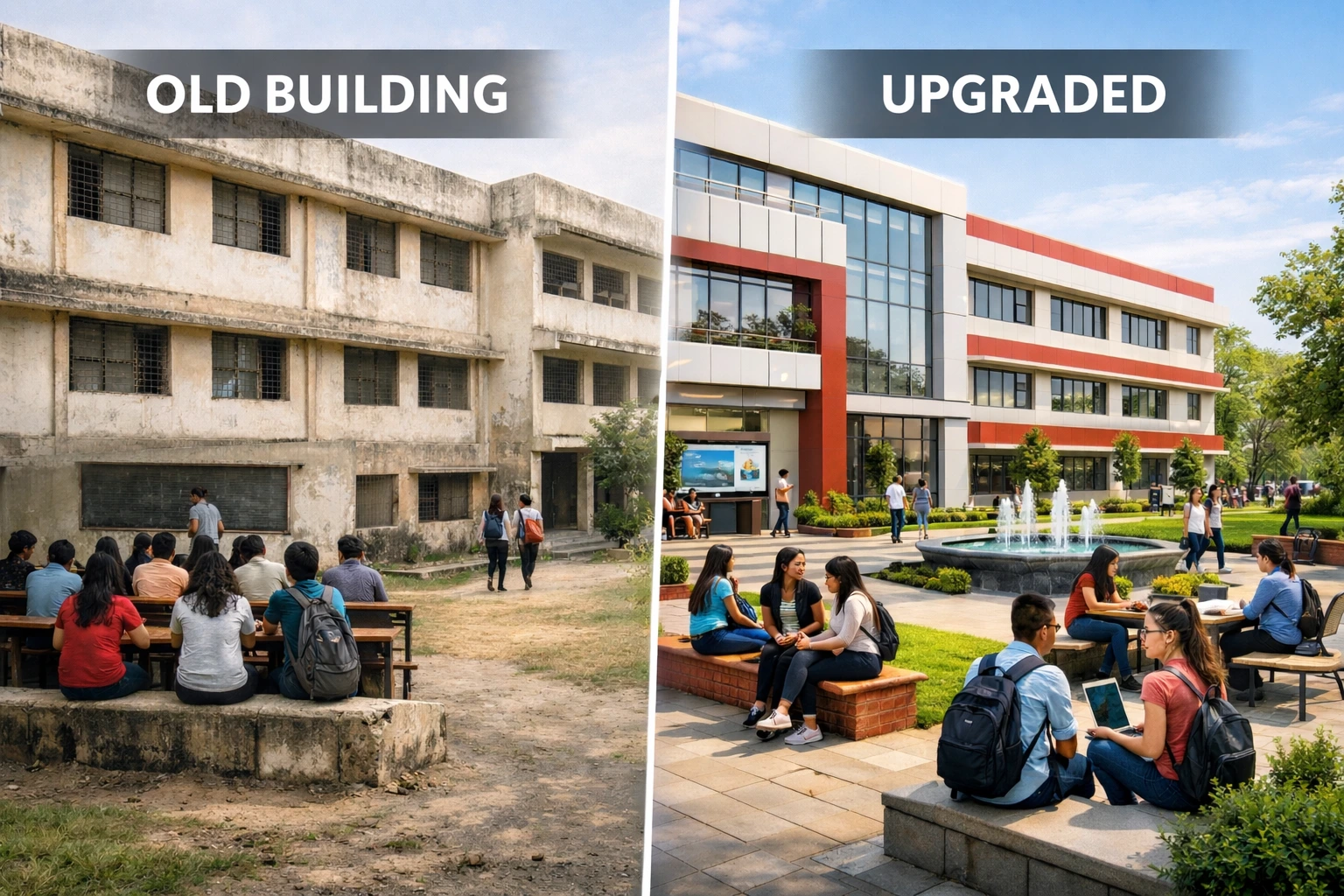 Educational institution upgrade supported by education infrastructure loan